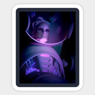 girl in space Sticker